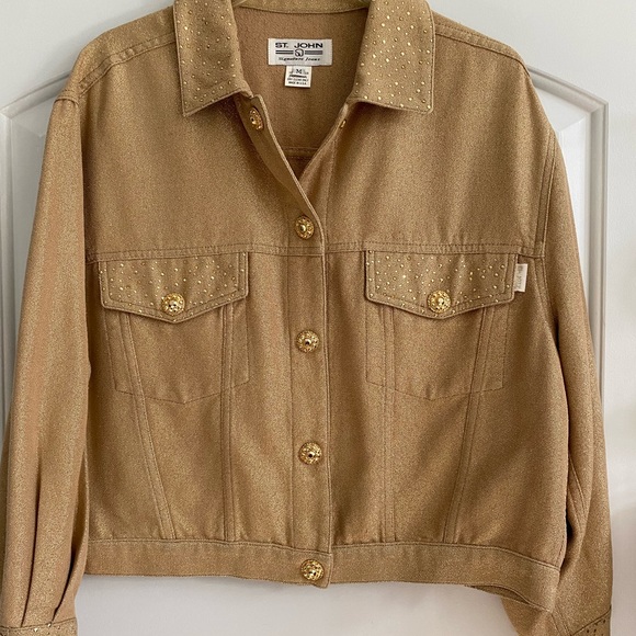 St.John short gold jacket - Picture 2 of 6